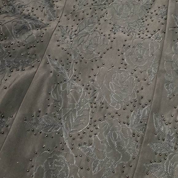 Ellen Tracy Silk Blend Floral Embroidered & Beaded Open Front Black Jack… - Picture 3 of 11